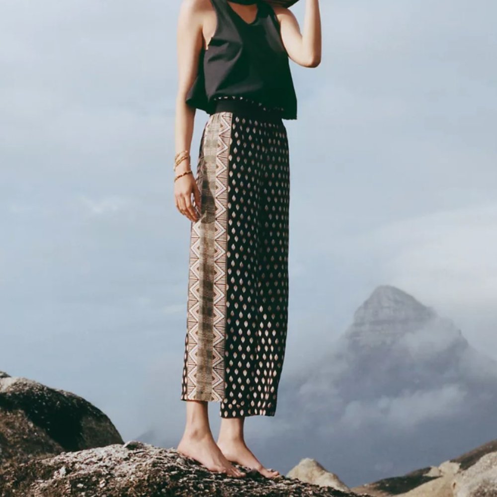 Anthropologie Rooibos Cropped Wide-Leg Pants